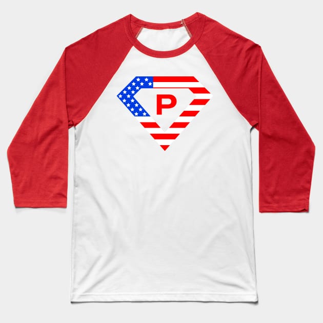 Super letter Baseball T-Shirt by Florin Tenica